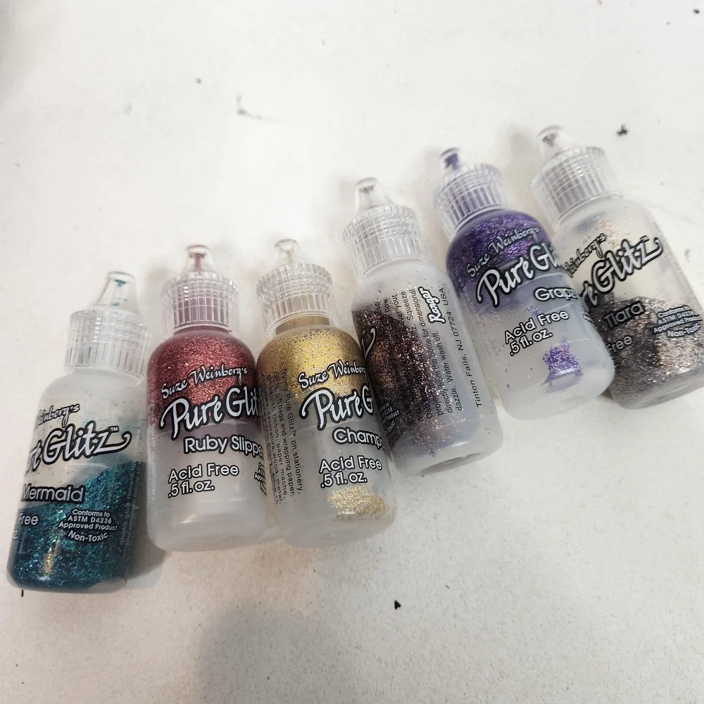 Large Glitter Glue Lot Stickles Liquid Pearls Studio G Recollection Colors Racks